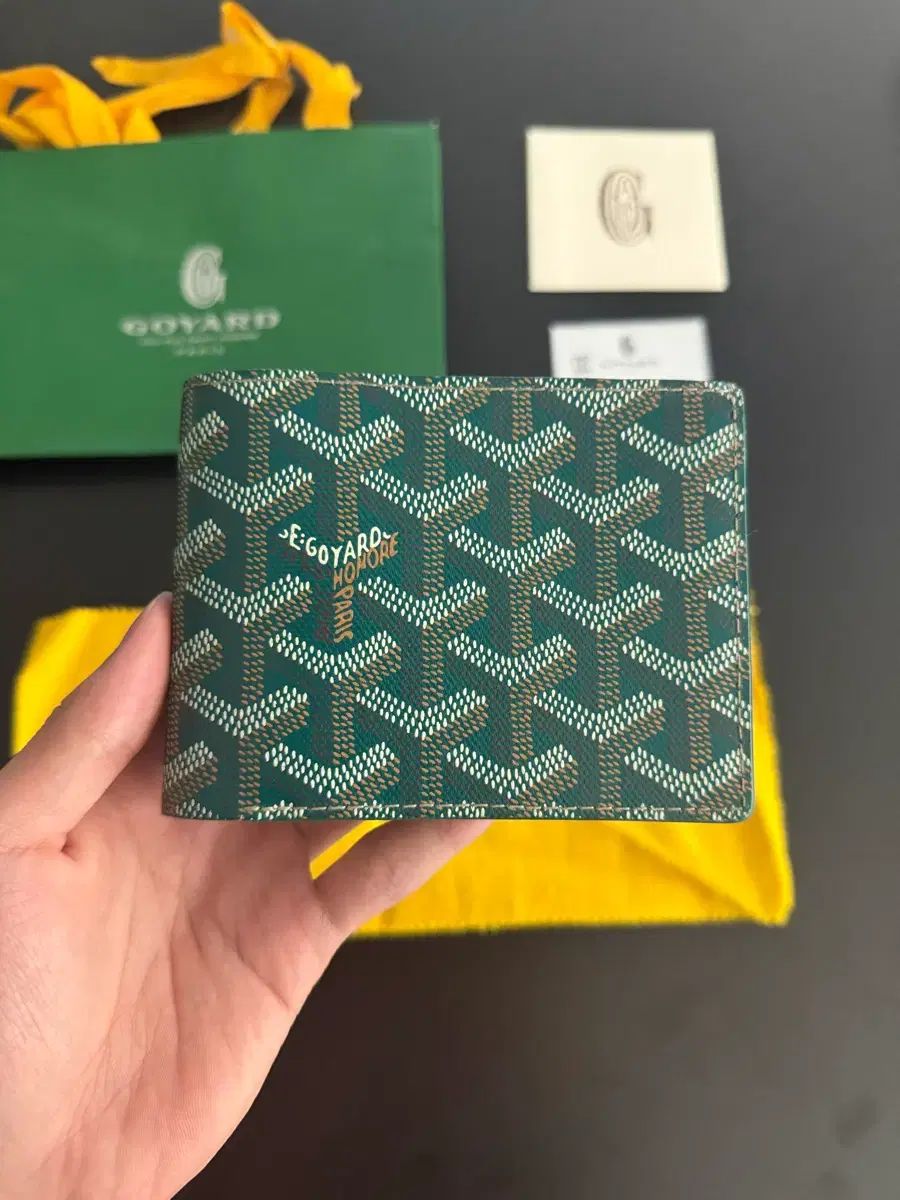 Masion Goyard ゴヤール BIGトゥワール リング財布 グリーン 状態 良し