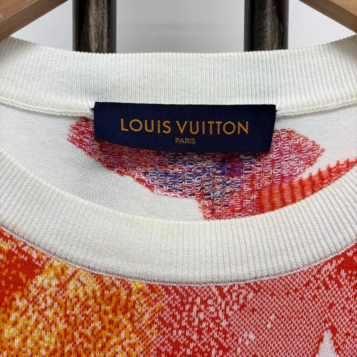 L ルイヴィトン LVロゴ ウォーターCOLOR ニット 半袖Tシャツ