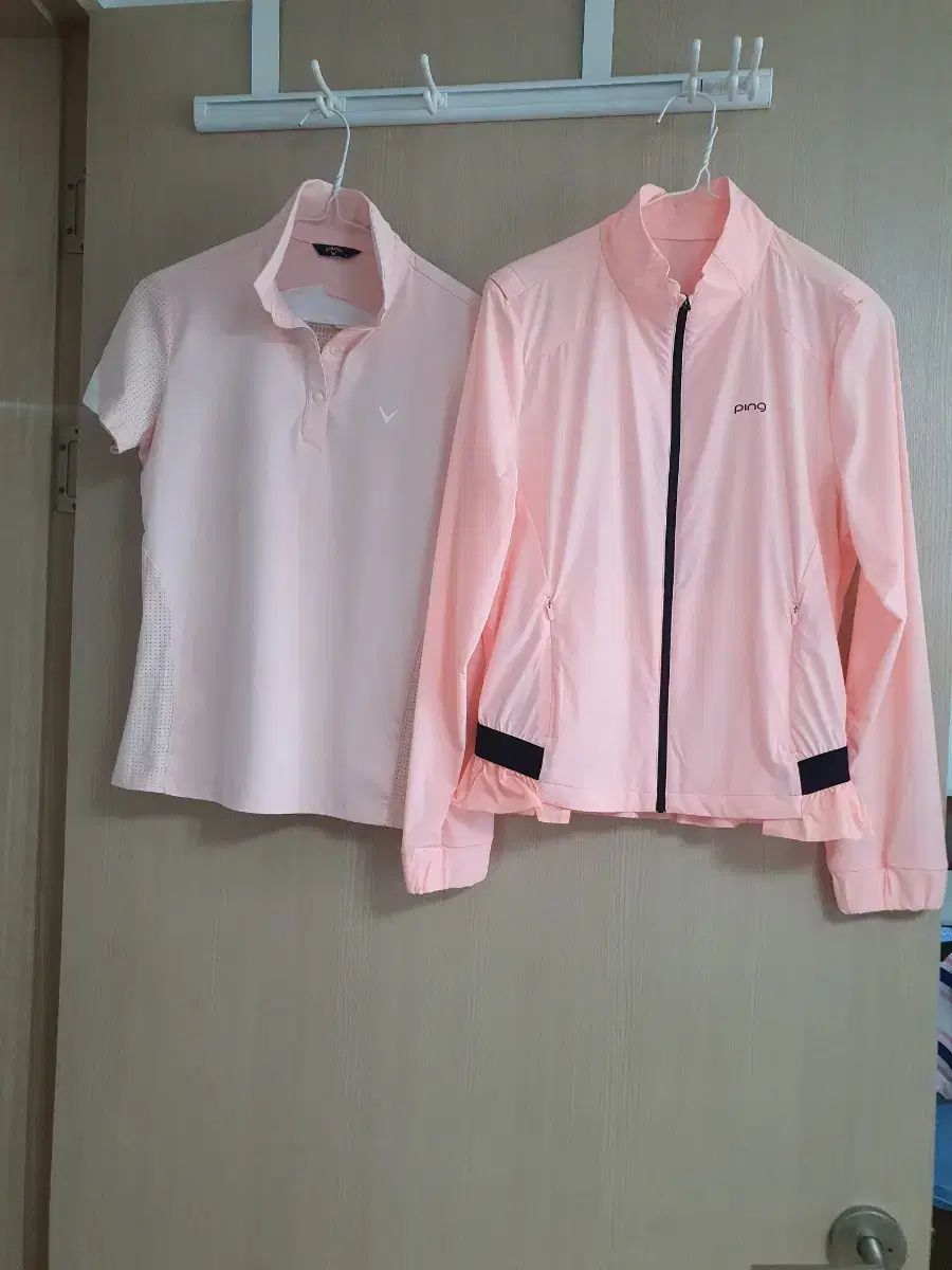 Pingゴルフ レディース夏 接触冷感 ウィンドブレーカー90 + Callaway キャロウェイ 接触冷感Tシャツ 90 セットアップ SET セット価格 (
