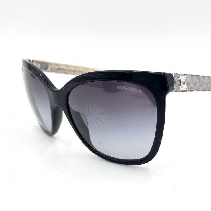 CHANEL(シャネル)5288Q サングラス ココマーク ブラック グラデーションレンズ シルバー金具 レディース 5288-Q-A【中古】