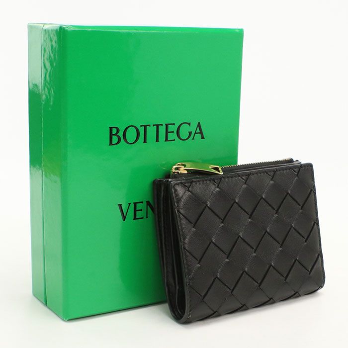 BOTTEGA VENETA ボッテガ・ヴェネタ イントレチャート 742330 二つ折り財布【中古】 レディース