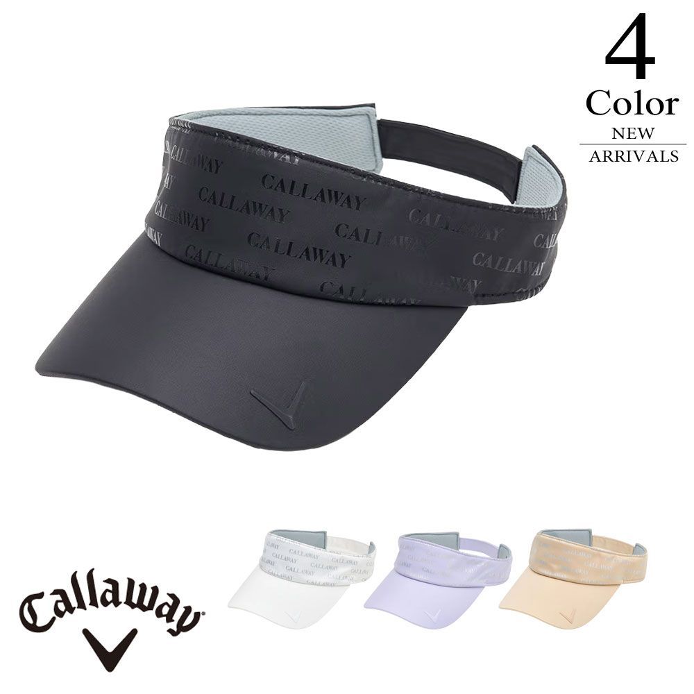 【セール/30％OFF】キャロウェイ ゴルフ バイザー〔CALLAWAYロゴプリント〕 c25291207 【FR：レディース】Callaway キャロウエイ 帽子 レディース【新品】