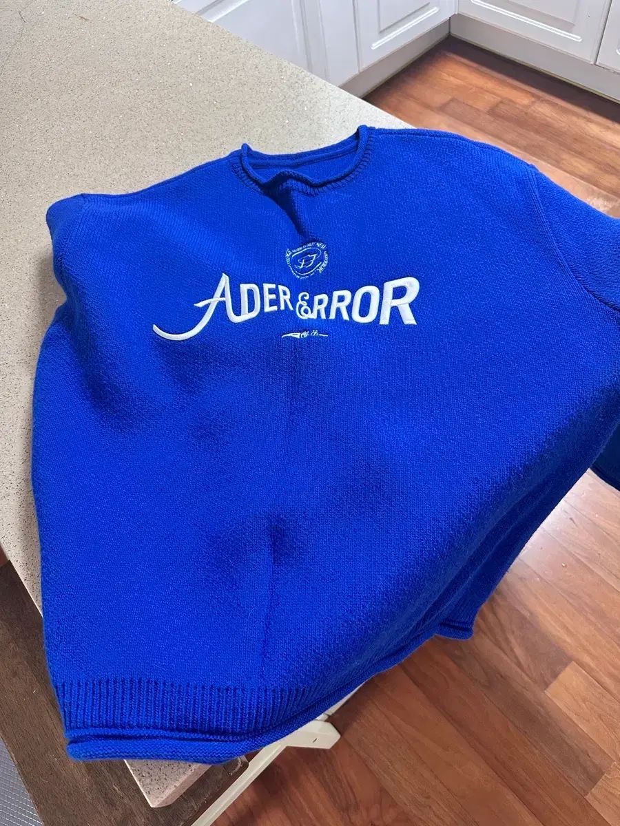 ADER ERROR アーダーエラー ニット ブルーVerif Logo Knit 出品