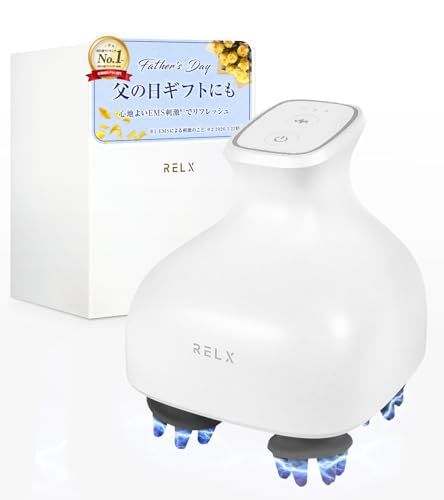 RELX 【AbemaTVで紹介】 EMS ヘッドスパ IPX7防水【日本企業企画】美容家電 頭皮ブラシ 頭皮ケア ギフト プレゼント 父の日 ギフト プレゼント スカルプケア (マットホワイト)ma
