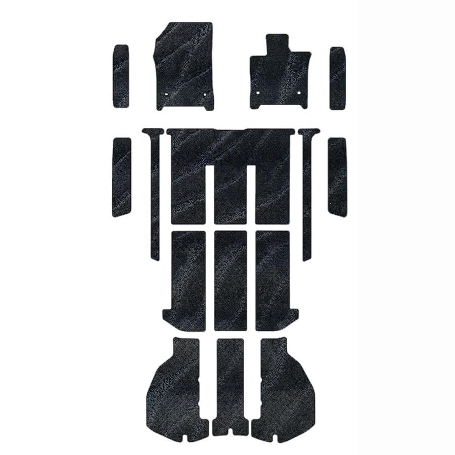 R◆M&K アルファード ヴェルファイア フロアマット 互換品 ４０系 7人乗り エグゼ パワーオットマン R5/6? プレミアムタイプ (プレミアムウェーブブラック)