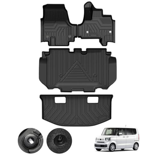R◆ホンダ 新型 N-BOX JF5 JF6 JOY フロアマット&セカンド&トランクマット NBOX JF5 JF6 カーマット フルセット エヌボックス ラゲッジトレイ 滑り止め Nボックス JF5 JF6 カーゴマット TPE素材 耐汚れ 防水 車種専用
