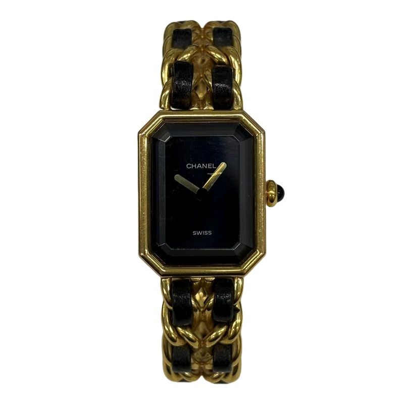 CHANEL シャネル プルミエール M H0001 腕時計レディース クオーツ ブラック文字盤 動作品 【中古】 22606K234