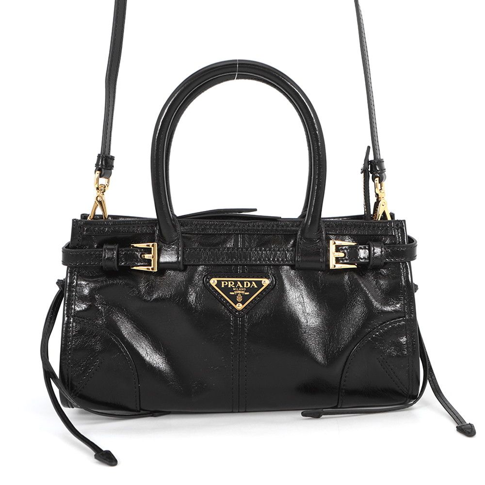 プラダ ハンドバッグ ボニー ミニ レザー 1BA486 PRADA 2way 黒
