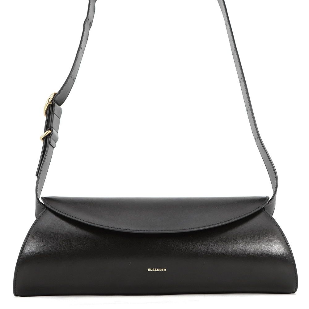 ジルサンダー ショルダーバッグ カンノーロ グランデ カーフレザー J08WD0051 JIL SANDER 黒