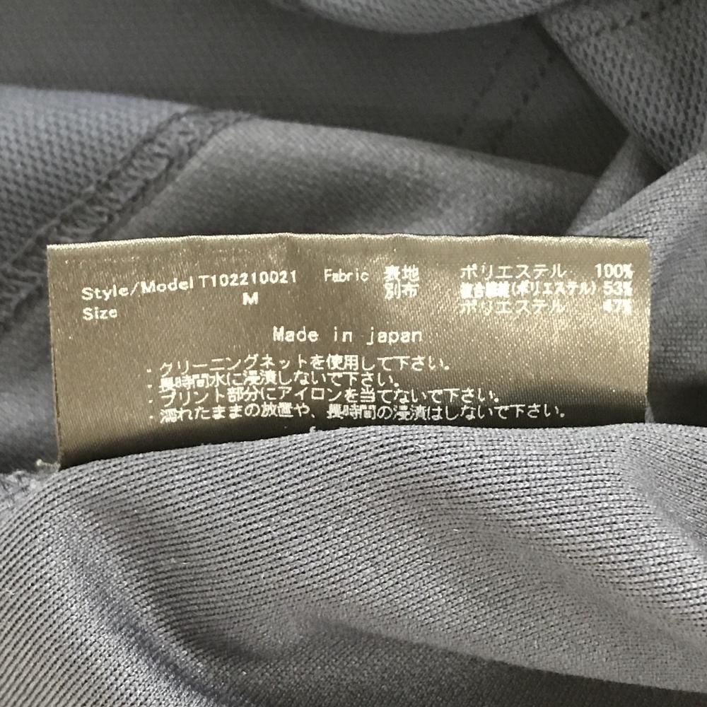 TFW49 半袖ポロシャツ ネイビー×蛍光ピンク 襟・袖口メッシュ ロゴ白