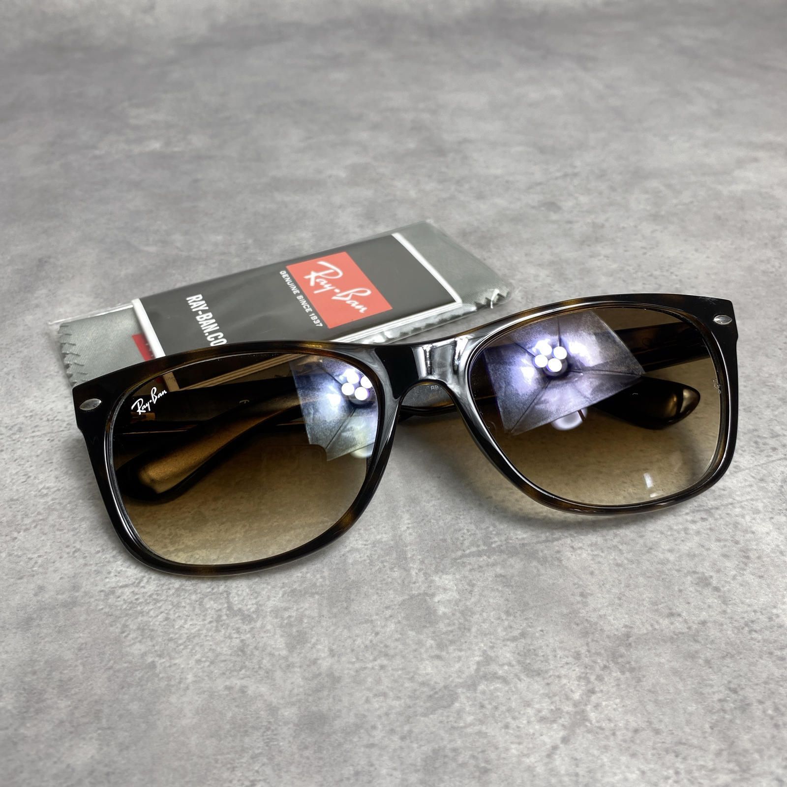 WQ1186●Ray Ban:RB2132-F NEW WAYFARER サングラス ●58□18-140● ライトハバナ べっ甲柄フレーム/ブラウングラデーションレンズ レイバン ニューウェイファーラー