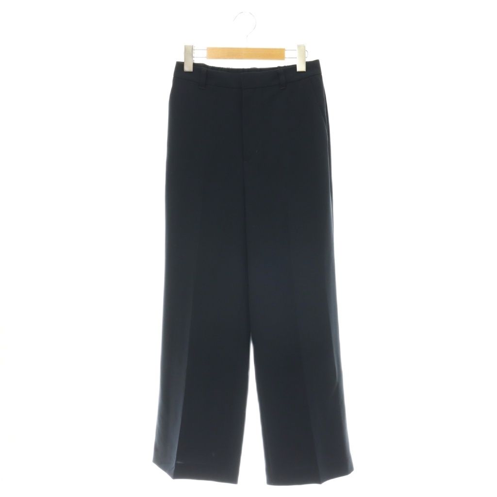アナイ ANAYI 26SS Eternal Line ストレッチクロスイージーワイドパンツ スラックス センタープレス 36 紺 ネイビー 10261112030 /HS ■OS