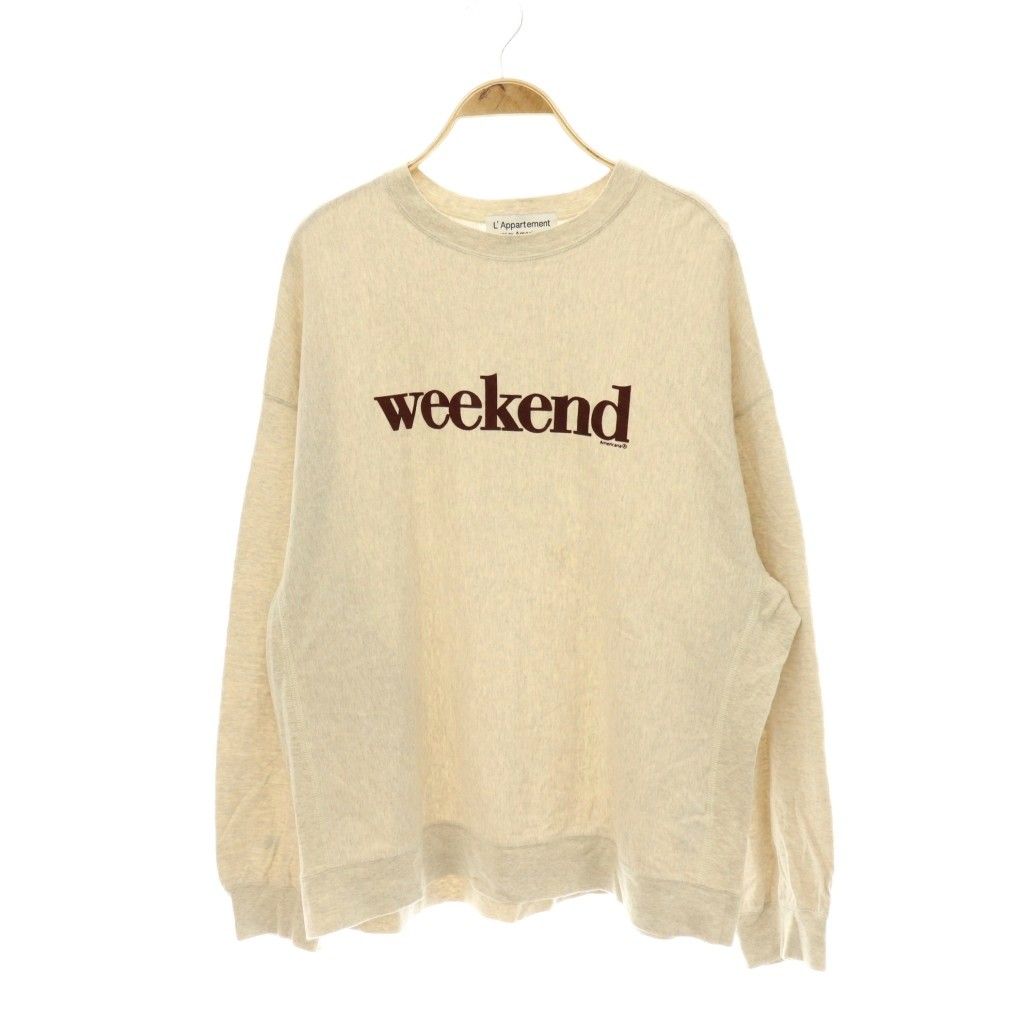 アメリカーナ AMERICANA 25SS アパルトモン別注 WEEKEND LONG SLEEVE TEE Tシャツ カットソー 長袖 グレージュ ブラウン /ES ■OS