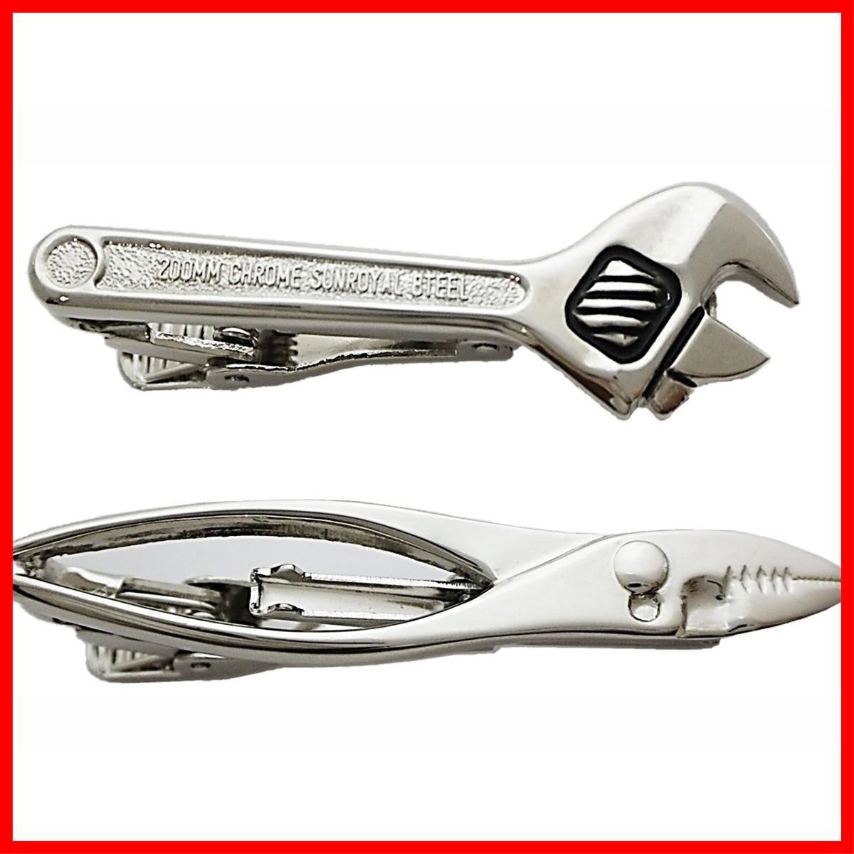【新着商品】モチーフタイピン工具セット(スパナ&プライヤ)ニッケルメッキ 日本製 successory