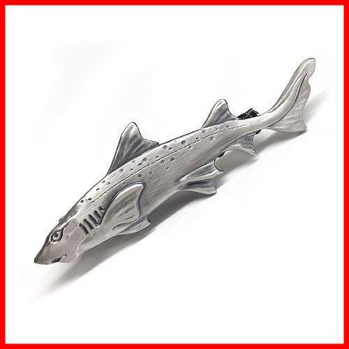 【特価商品】タイ止め タイピン タイバー 魚 ユニーク サメ、ホシザメ(鮫) 釣り人シリーズ