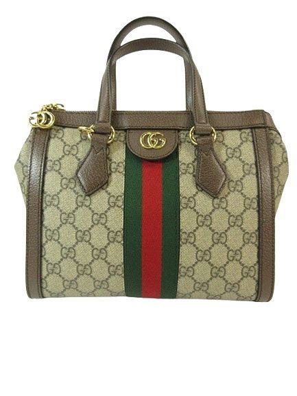 グッチ GUCCI オフィディア GG スモール トートバッグ ハンドバッグ 2WAY ショルダーバッグ PVC レザー 547551 カーキベージュ モカブラウン レッド QQQ 83,105円