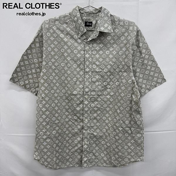 Stussy/ステューシー 90s モノグラム半袖シャツ USA製 L