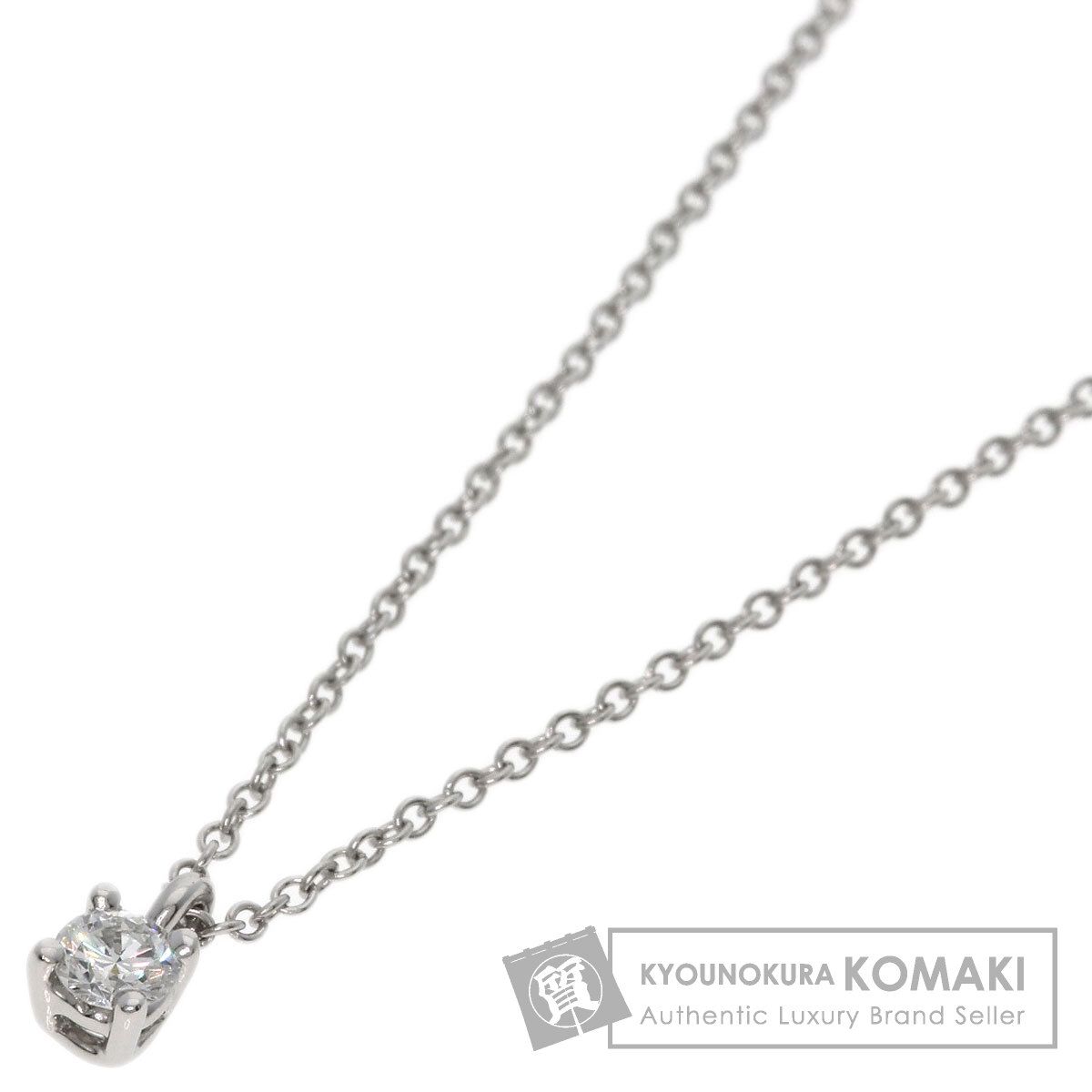 TIFFANY&Co. ティファニー ソリティア ダイヤモンド ネックレス PT950 レディース [中古]