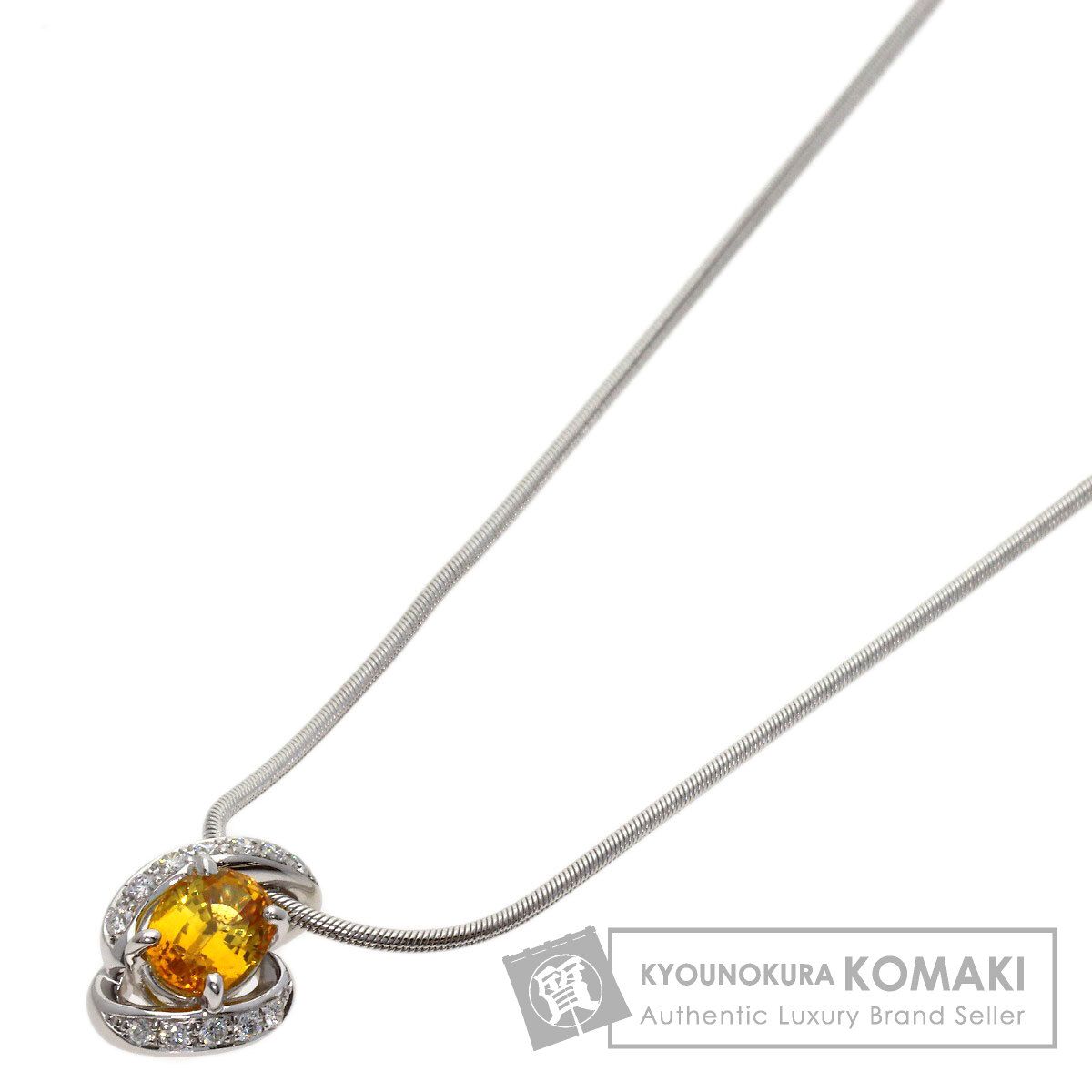TASAKI タサキ イエローサファイア ダイヤモンド ネックレス PT850 PT900 レディース [中古]