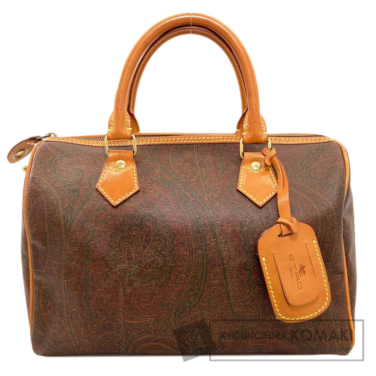 ETRO エトロ ペイズリー柄 ボストンバッグ PVC レディース [中古