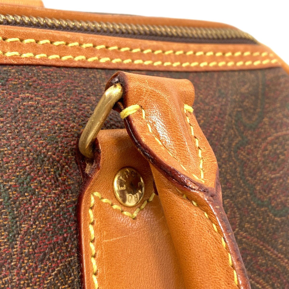 ETRO エトロ ペイズリー柄 ボストンバッグ PVC レディース [中古