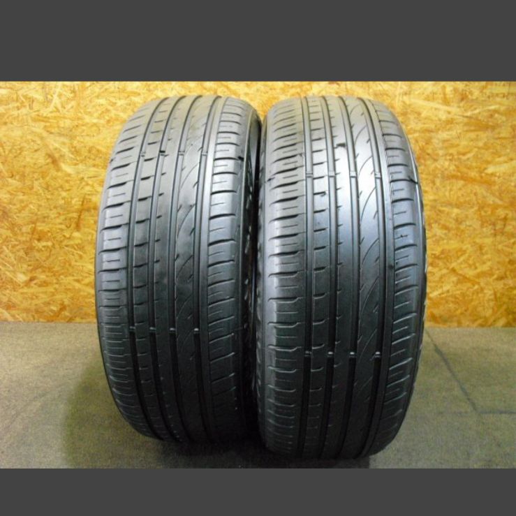 (A-2883)本州送料無料 バリ山 225/55R17 2本 APTANY 中古タイヤホイール館