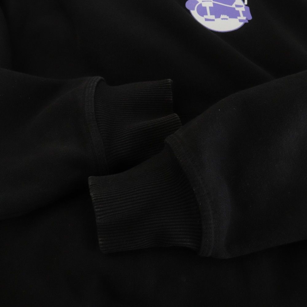 ステューシー STUSSY パーカー プルオーバー ロゴ プリント M 黒