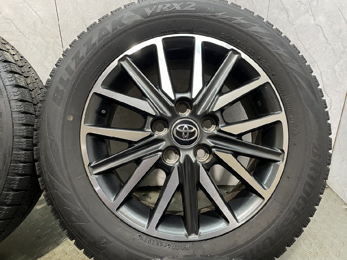 【BS BLIZZAK VRX2 205/60R16】スタッドレス【TOYOTA 80ヴォクシー 純正ホイール 16インチ 6J5HPCD114.3+50】22年 バリ溝 ノアにも(MTH069)