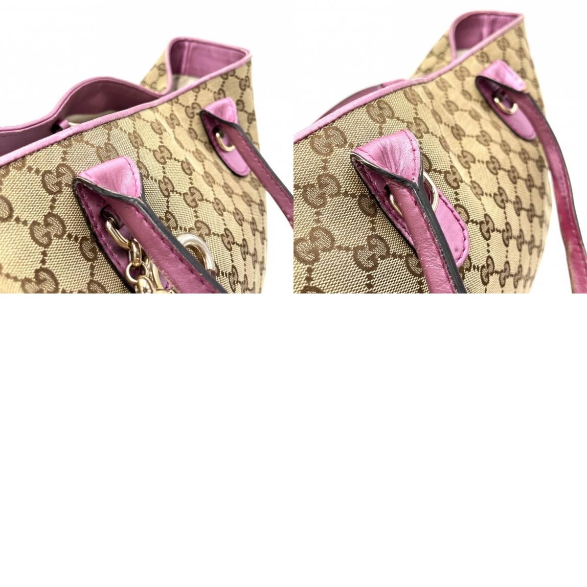 GUCCI（グッチ）GGキャンバス ハートチャーム トートバッグ ショルダー 