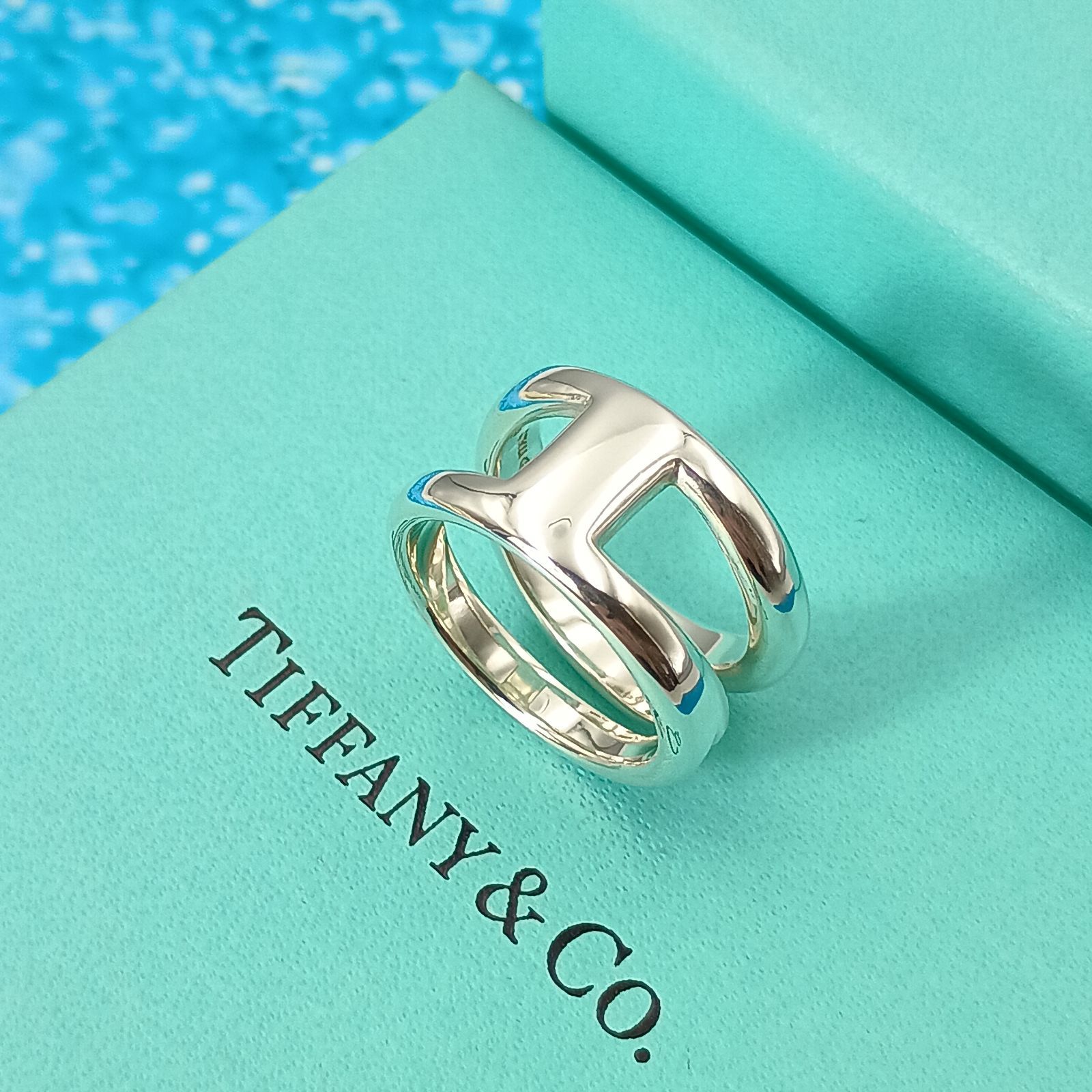 TIFFANY&Co. ティファニー 9号 ダイアゴナル リング 指輪 レディース