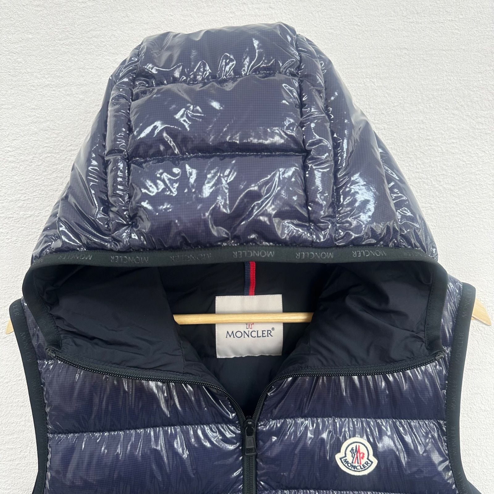 美品】MONCLER モンクレール LAPPE GILET ロゴワッペン ダブルジップ