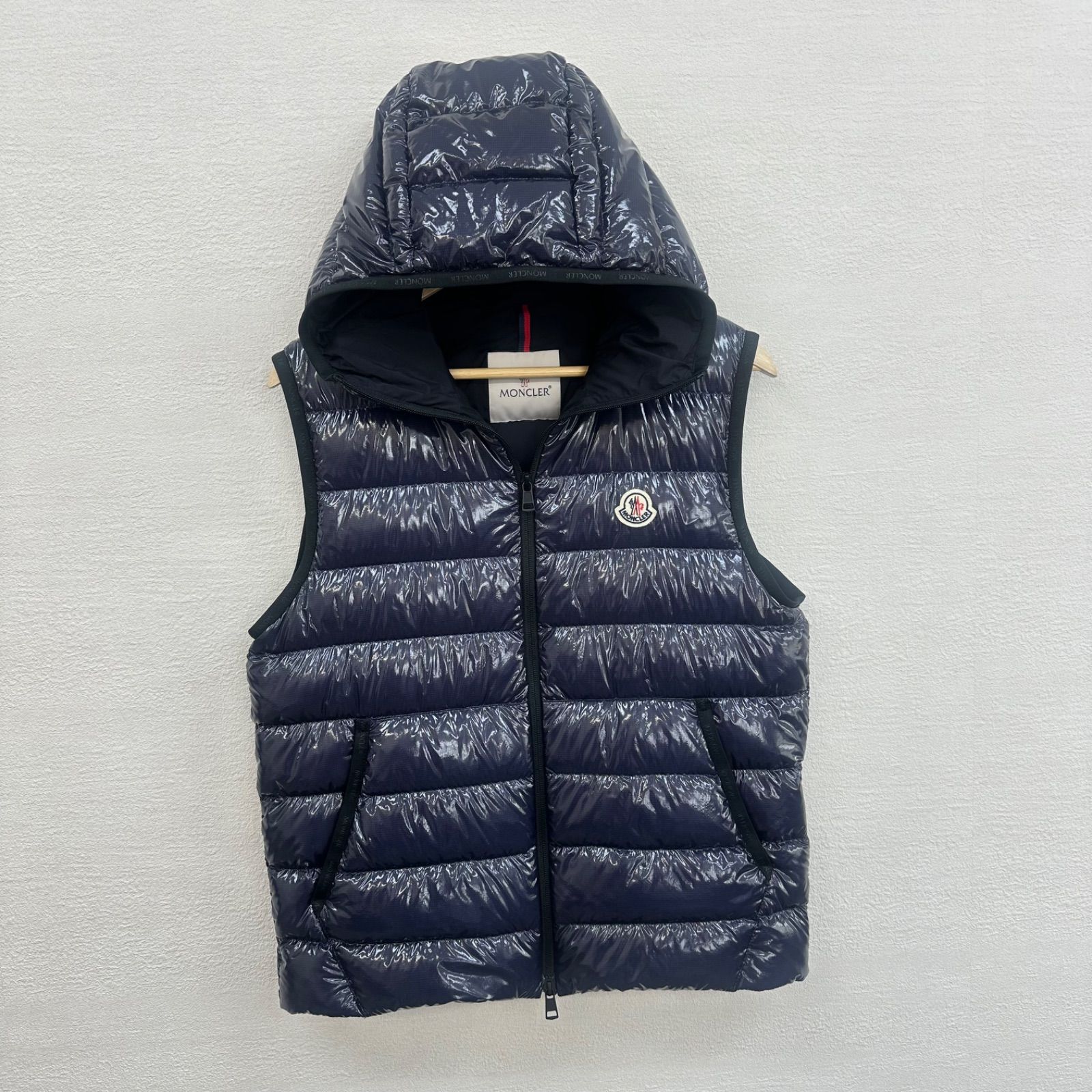 美品】MONCLER モンクレール LAPPE GILET ロゴワッペン ダブルジップ