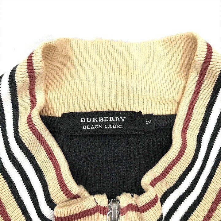 良品 Burberry バーバリー ブラックレーベル スウェット ジップアップ