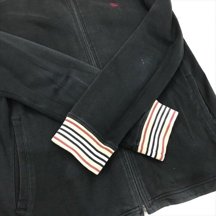 良品 Burberry バーバリー ブラックレーベル スウェット ジップアップ