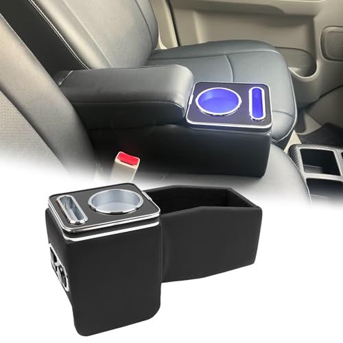 コンソールボックス スズキ エブリイワゴン DA17V/DA17W 専用 7色LED呼吸ランプ搭載 車内収納ボックス ドリンクホルダー＆スマホスタンド付き カスタムパーツ 取付簡単 車中泊/夜間ドライブ対応 エブリイバン DA17V 非対応ts