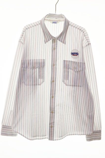 テンダーロイン TENDERLOIN STRIPE WORK SHT XL WHITE ストライプ ワーク シャツ 長袖 ホワイト 【ブランド古着ベクトル】【中古】260604