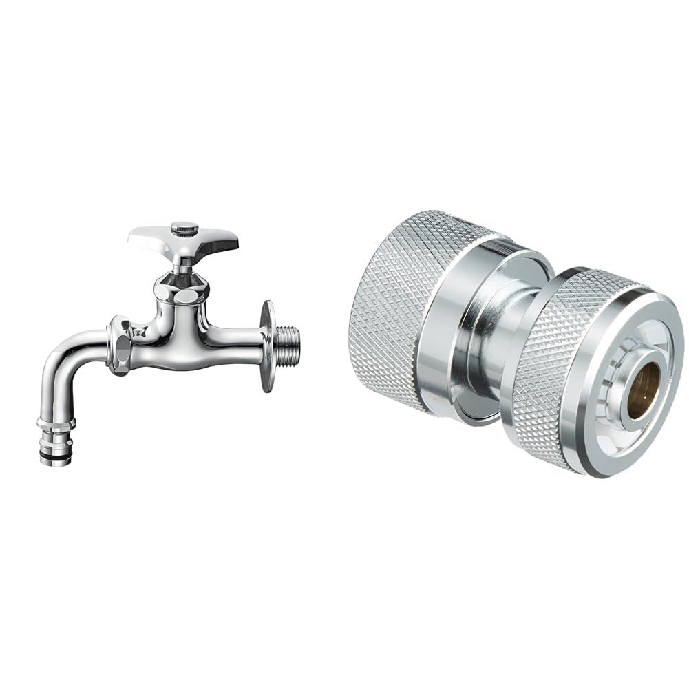 新品 SANEI 散水用ホーム水栓(金属製ジョイント付) 寒冷地用 呼び13 内径12～15・外径18～20ｍｍホース対応 ワンタッチ Y126K-13 PL60-50