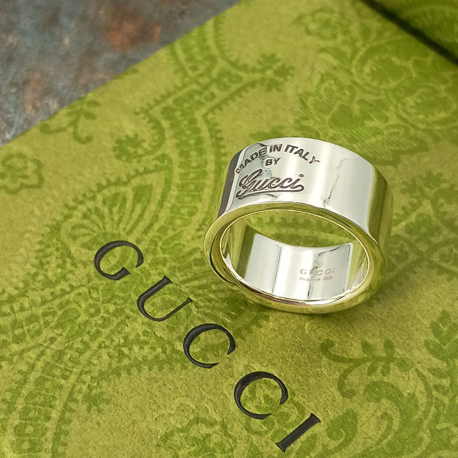 GUCCI グッチ 10号 ロゴ リング 指輪 レディース 表記11号 シルバー925
