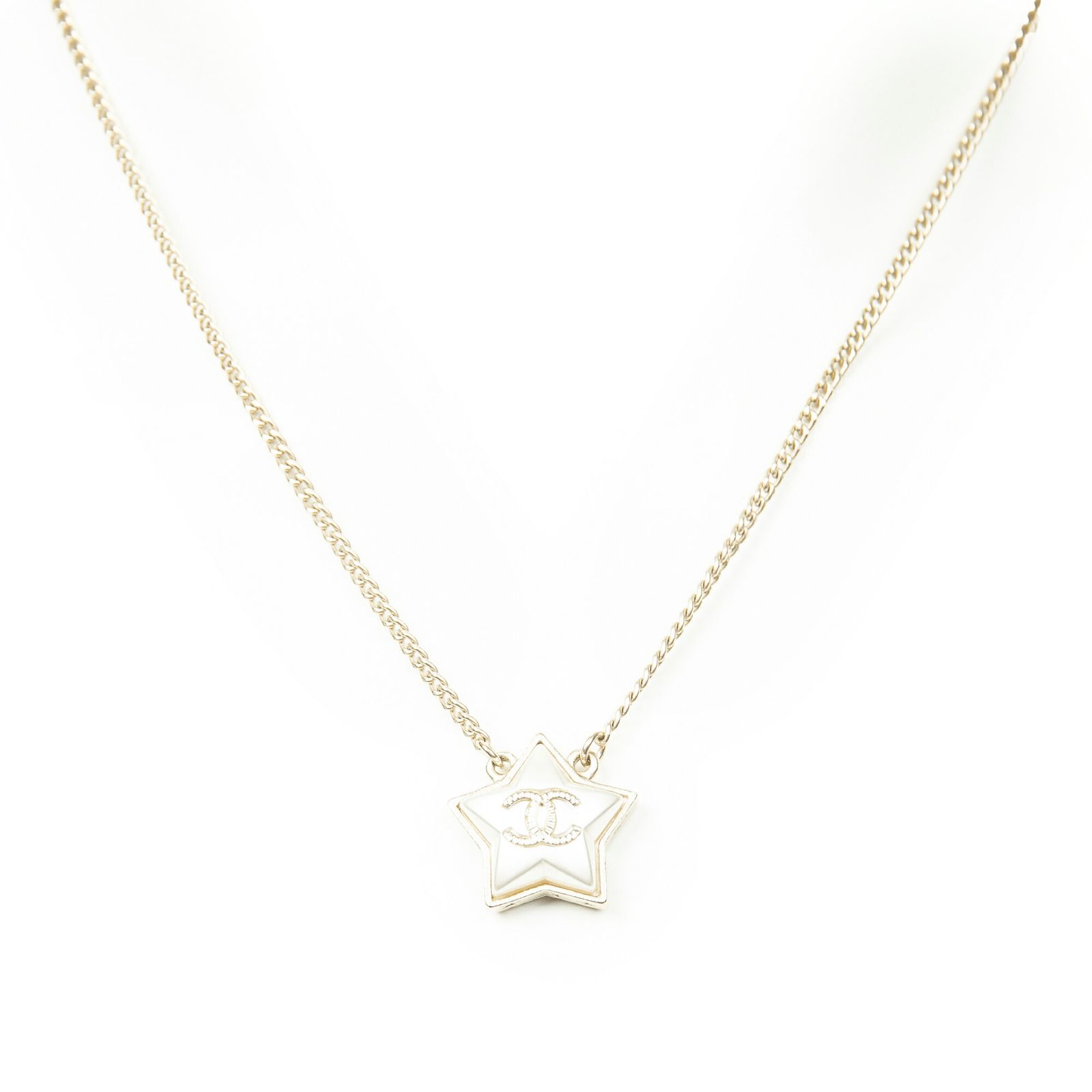 [中古] CHANEL シャネルCCラウンドペンダントネックレス金金メッキA