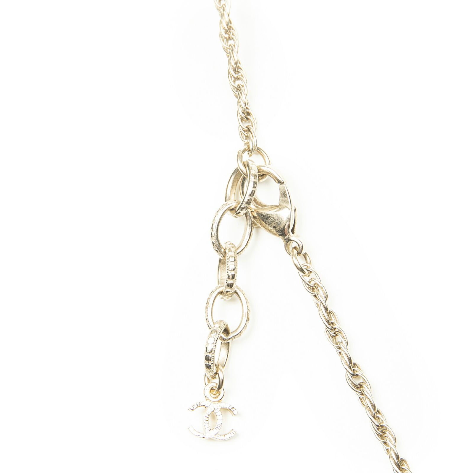 [中古] CHANEL シャネルCC Faux Pearl Round Pendant Necklace金金メッキA