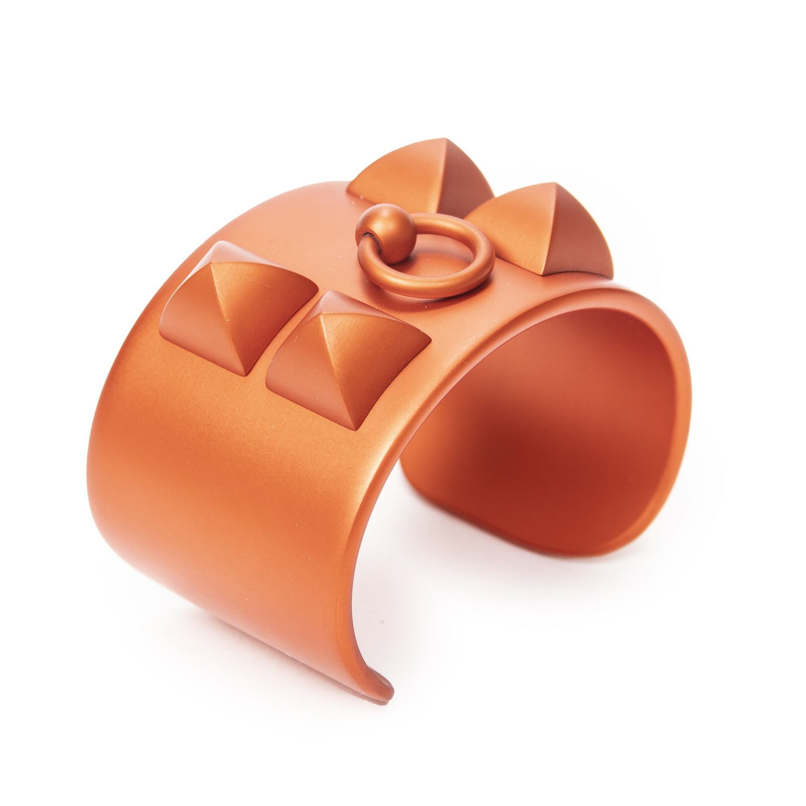 [中古] HERMES エルメスCollier de Chien Sunset Cuff BraceletオレンジAluminumA