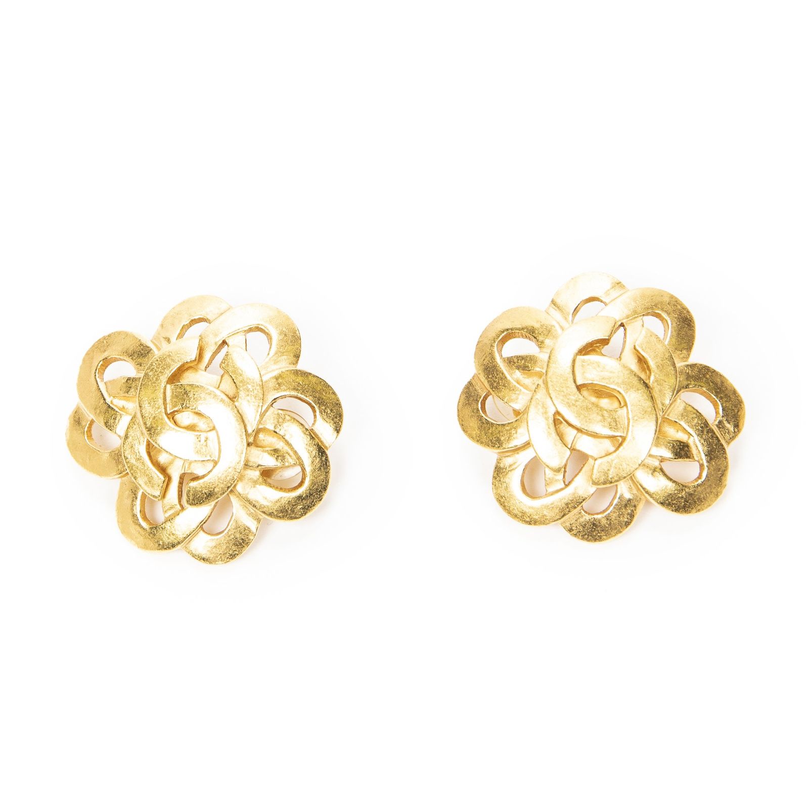 [中古] CHANEL シャネルココマーク ハート クリップタイプ ネックレス金金メッキA