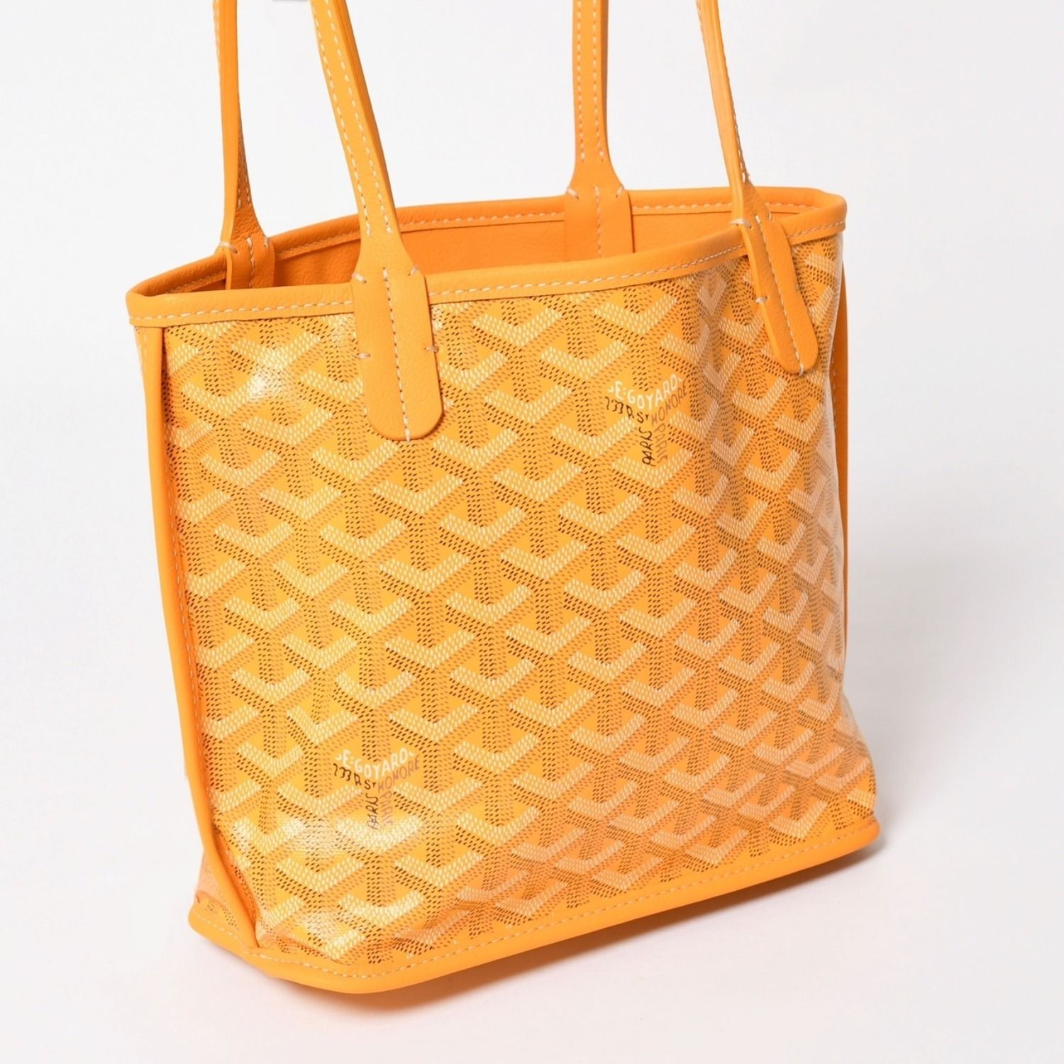新品同様 GOYARD ゴヤールアンジェ ミニ トートバッグ イエロー