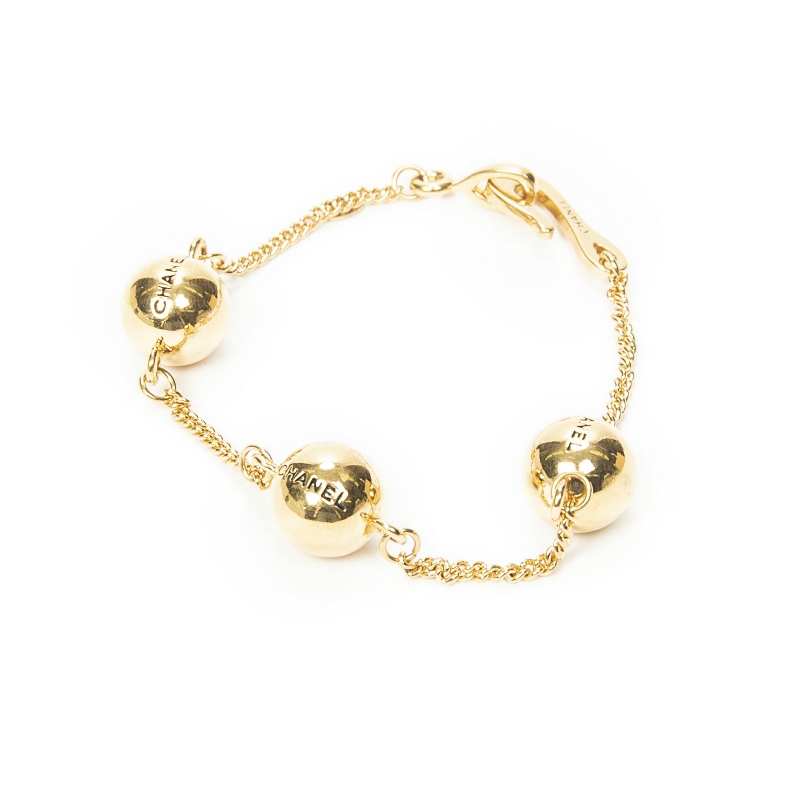 [中古] CHANEL シャネルCC Triple Ball Bracelet金金メッキA