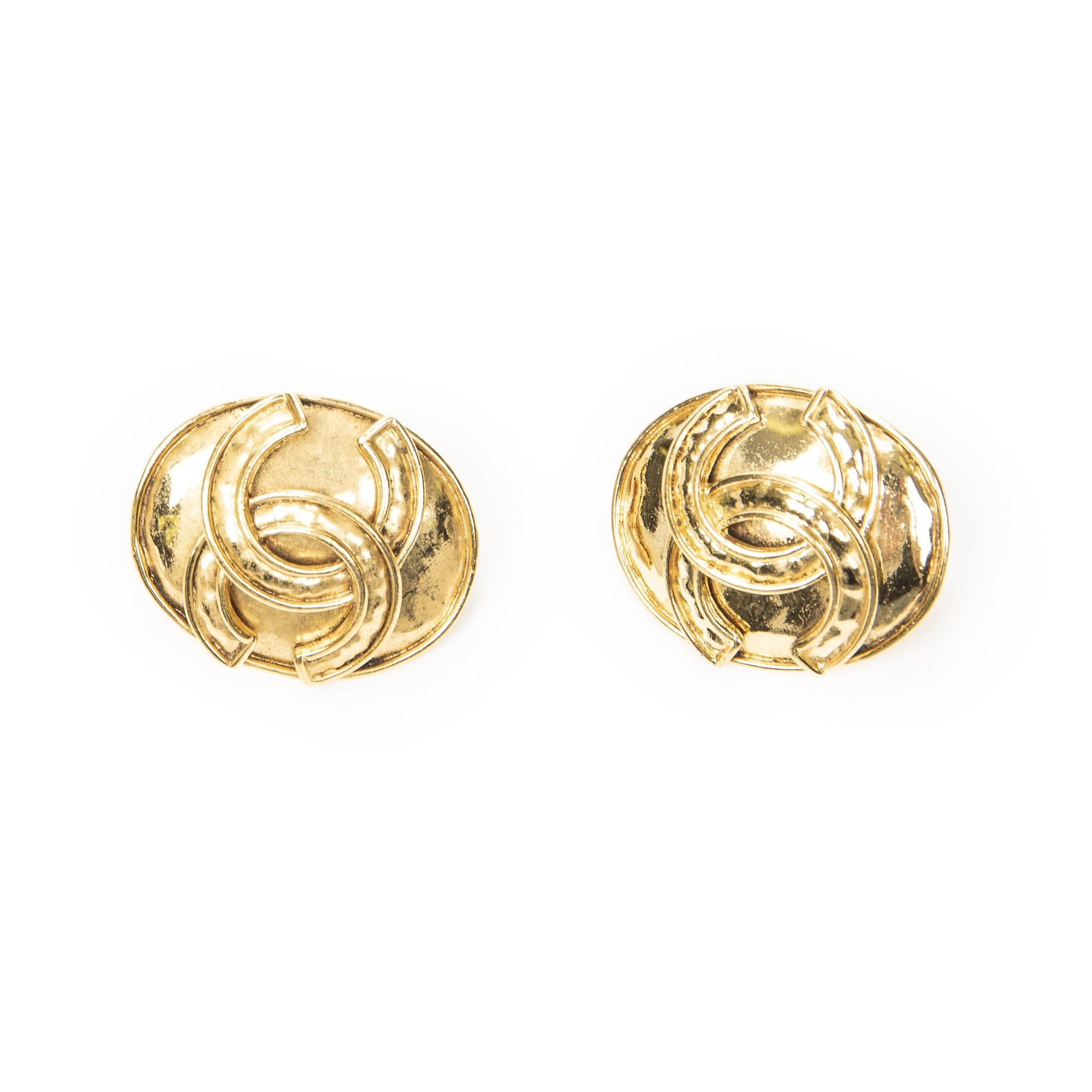 [中古] CHANEL シャネルCCオーバルクリップオンイヤリング金金メッキA