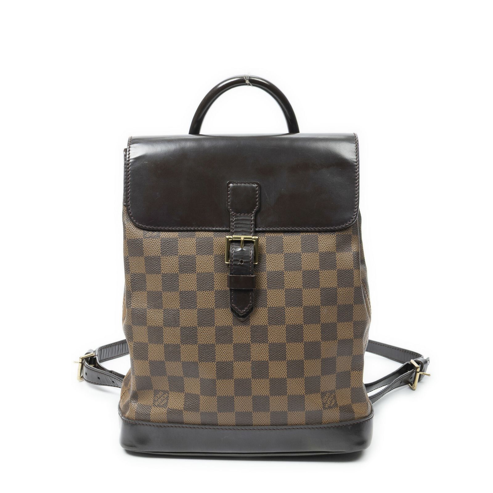 [中古] LOUIS VUITTON ルイヴィトンソーホー茶色ダミエ エベヌA