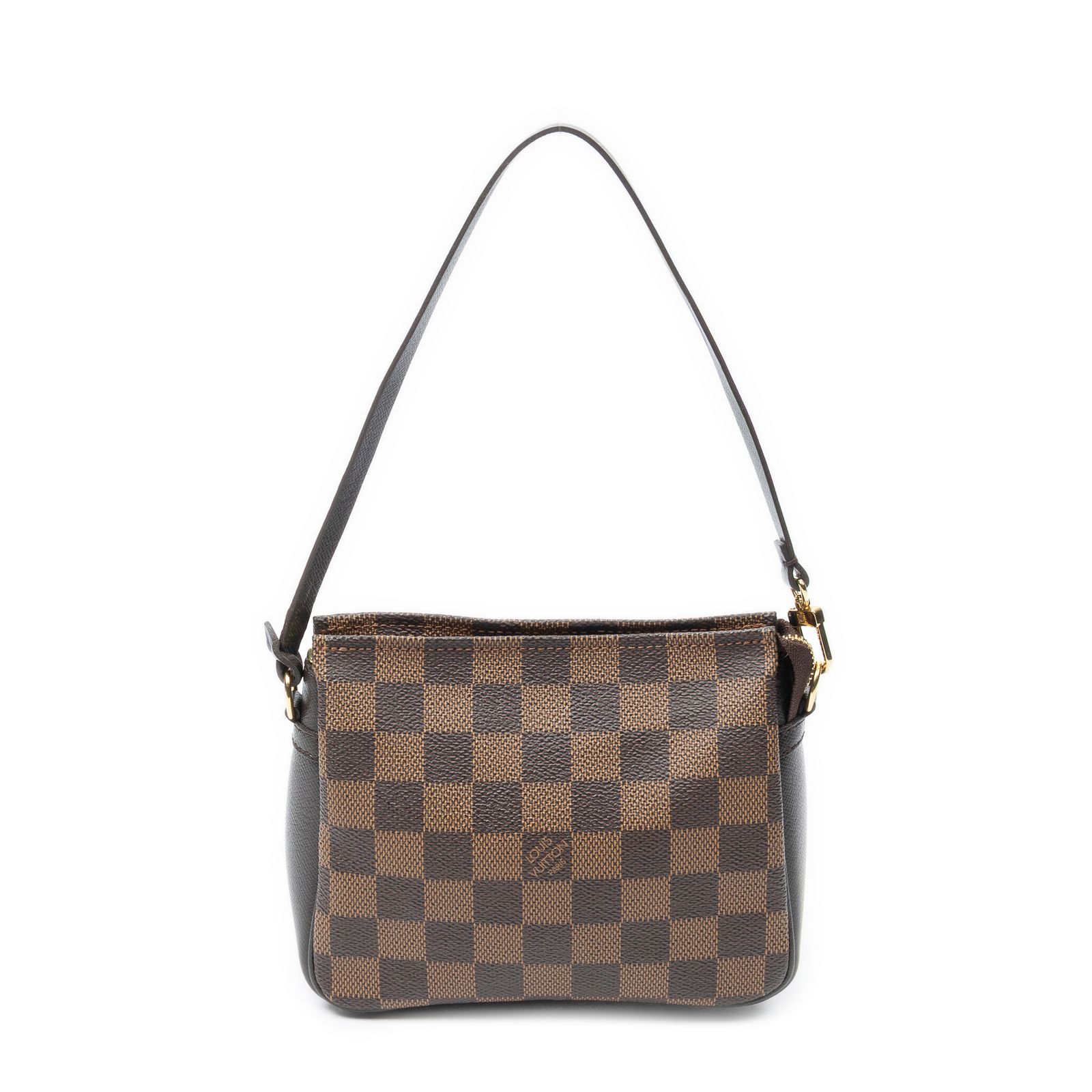 [中古] LOUIS VUITTON ルイヴィトントゥルース メイクアップポーチ茶色ダミエ エベヌA