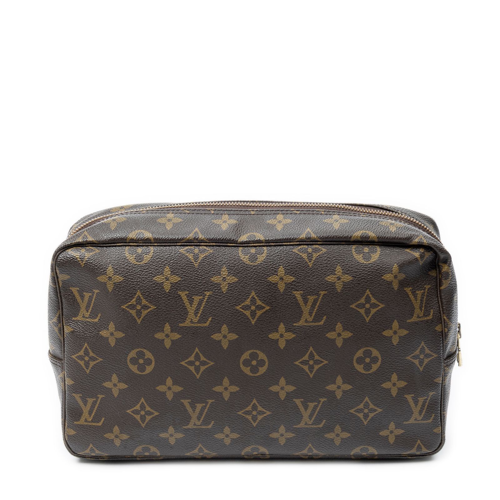 [中古] LOUIS VUITTON ルイヴィトントイレタリーポーチ茶色モノグラムキャンバスA
