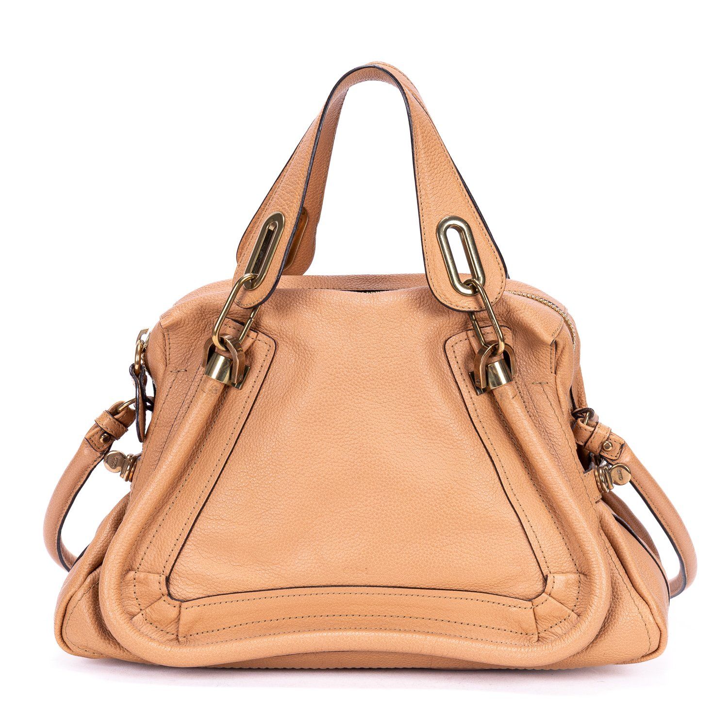 [中古] CHLOE クロエミディアムパラティベージュグレインカーフスキンレザーAB
