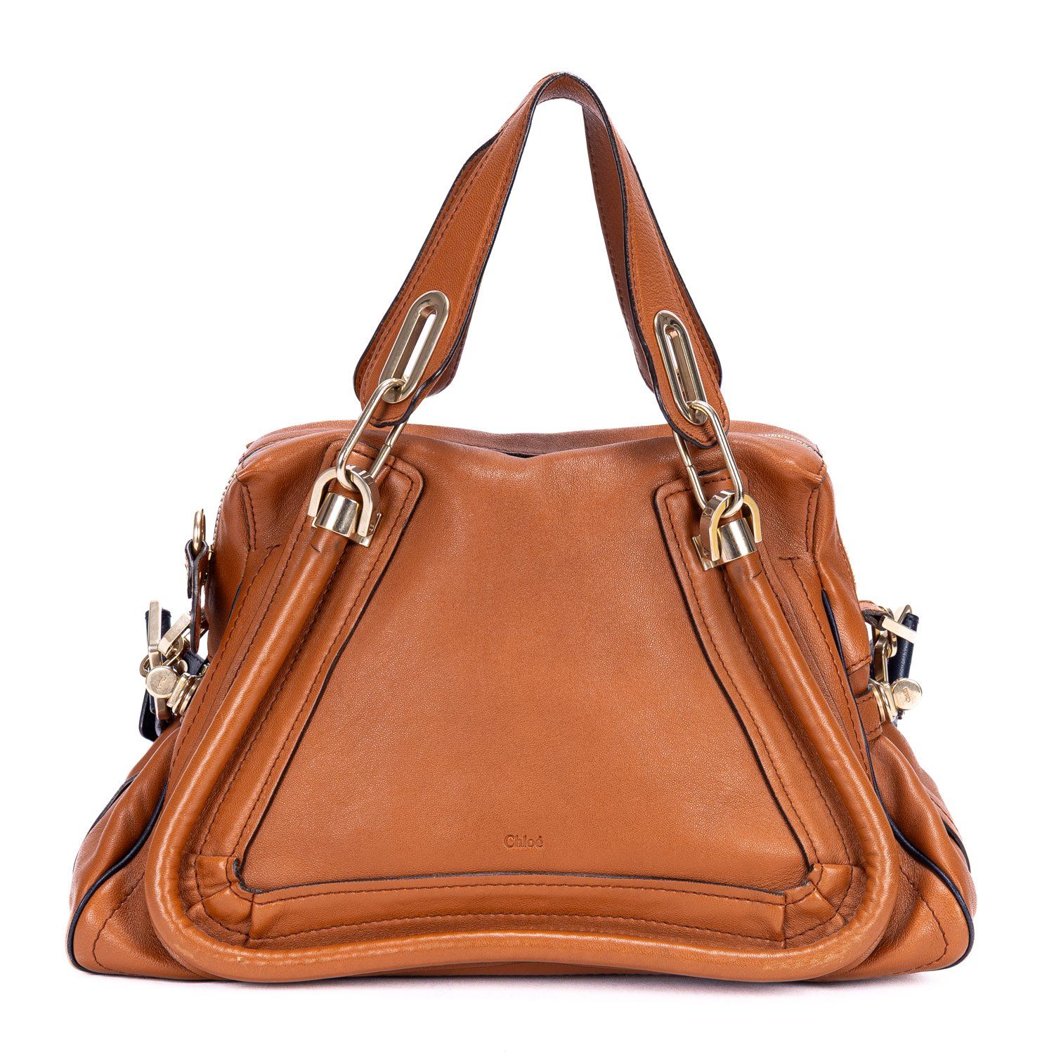 [中古] CHLOE クロエミディアムパラティタングレインカーフスキンレザーA